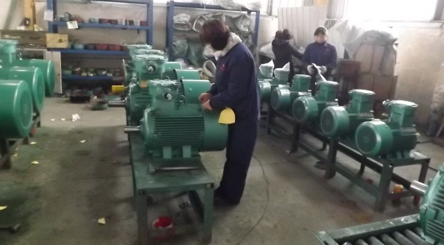 河北防爆電機生產廠家生產場景圖